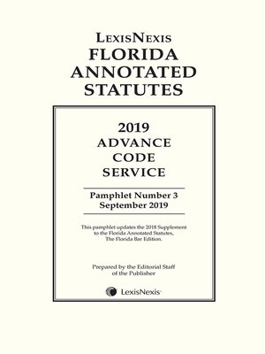 cover image of LexisNexis Florida Annotated Statutes, The Florida Bar Edition